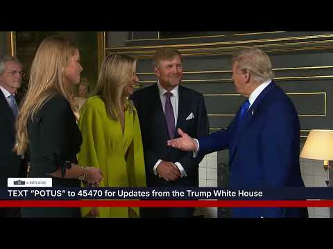 President Trump Greets the King and Queen of the Kingdom of the Netherlands