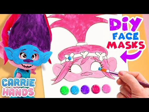 Trolls Poppy & Branch Make Super Fun DIY Face Masks | Craft Videos For Kids