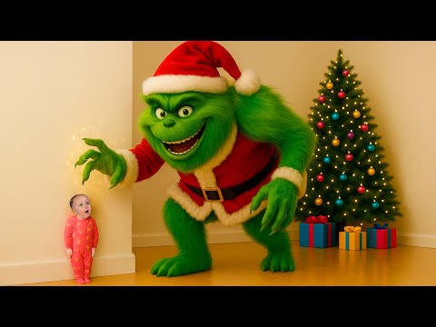 Christmas Stories for Kids! Eva Niksen Hides from a Giant Grinch!