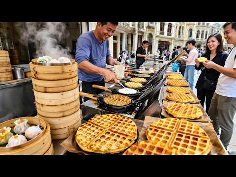 中國廣東臺山本地人最愛美食街：臺山獨有的爐底糍必吃！廣式茶點新鮮出爐正熱乎，花式創意糖葫蘆真誘人，從白天到黑夜，沉浸式僑鄉愜意日常