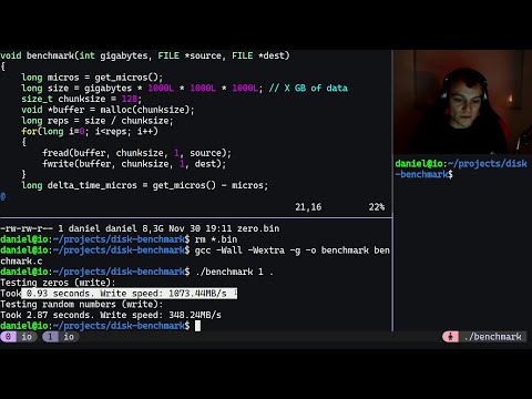 Coding a Disk Benchmark Tool in C