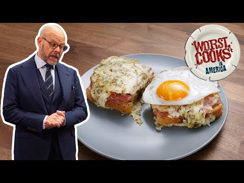 Alton Brown Makes a Croque Madame (aka "Mrs. Crunchy") | Worst Cooks in America | Food Network