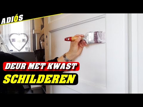 PAINTING A DOOR WITH THE BRUSH AND WATER BASED PAINT. How to paint a door step by step!