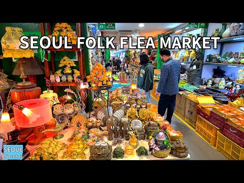 Seoul Folk Flea Market | 4K Street Of Korea