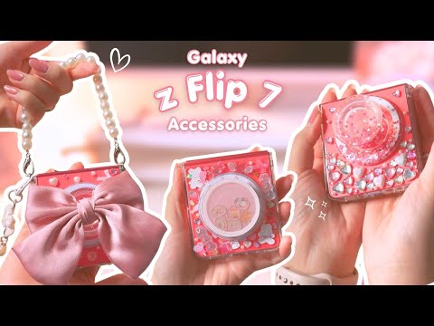 Samsung Z Flip 7 Accessories Unboxing ✨ Cute Cases & More! 🎀 Aesthetic Unboxing 🎀