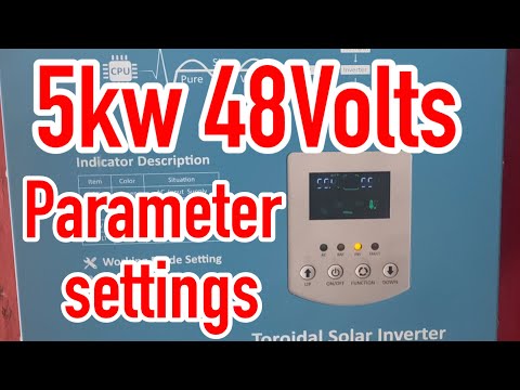 Parameter settings 5kilowatts 48 volts hybrid off-grid solar power inverter!