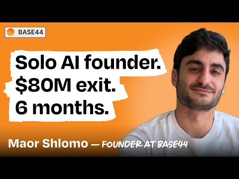 Solo founder, $80M exit, 6 months: The Base44 bootstrapped startup success story | Maor Shlomo