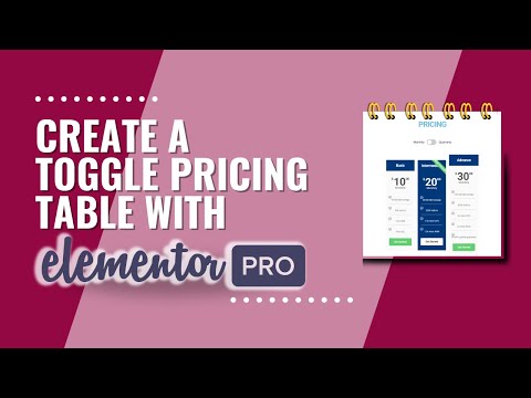 Elementor Tutorial: How to Create a Toggle Pricing Table