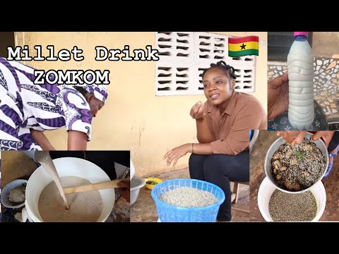 How to make Africa’s Most HEALTHIEST DRINK, ZOMKOM || MILLET SPICY DRINK|| Sunyani Ghana