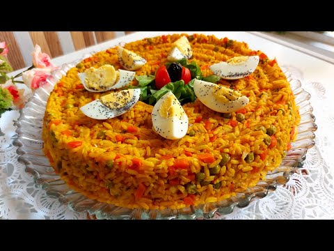وجبة عشاء او غذاء لذيذة بزاااف👌سهلة وسريعة لعشاق اطباق الارز متفلتوهاش 🥰هاذي ديالكم تتحمق 😍