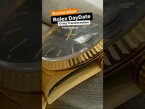 Crazy Transformation 👉 1980s Rolex DayDate 18k Gold 18038 Restoration #rolex #restoration