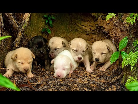 I accidentally found a litter of puppies 🐶 in a cave, and the truth turned out so touching ❤️🥰