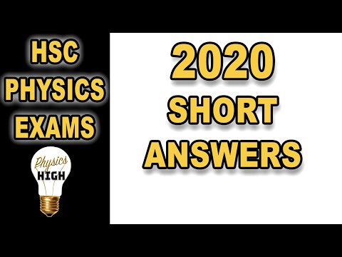 Answers to part of the the HSC Physics paper 2020