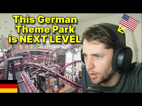 American reacts to Phantasialand (crazy German theme park)
