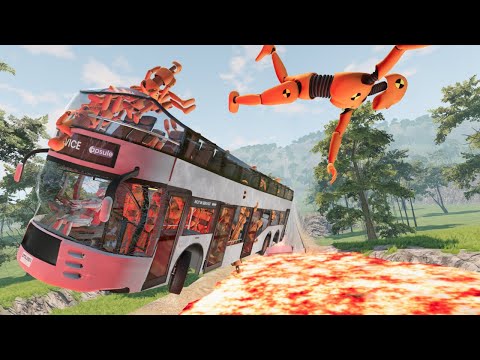 Dummies who want to eat hamburgers even if they have an accident #8 🥵 BeamNG.drive