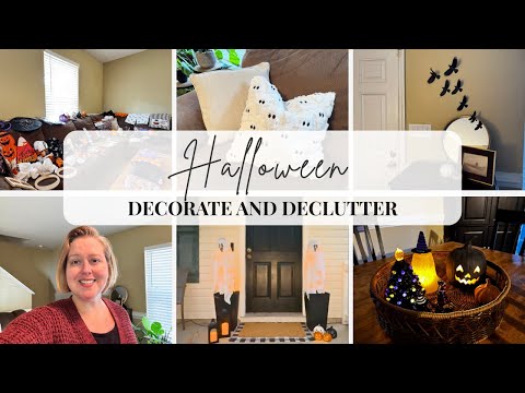 🎃👻🦇 HALLOWEEN l Decorate with Me and Declutter l Small House Decorating