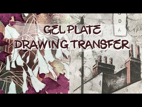 Gel plate drawing / illustration transfer