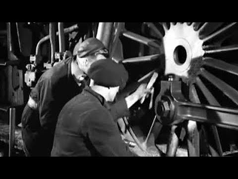 Wash and brush up - British Transport Films - British Rail steam loco maintenance - 1950s