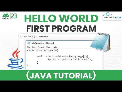 Java Hello World: Write & Run Your First Java Program in Notepad | Android Tutorial