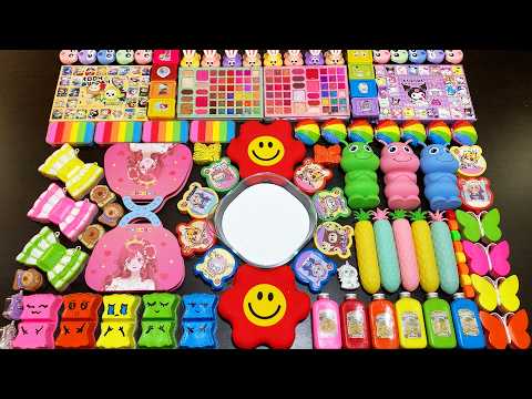 MIXING SLIME WITH CLAY VS MAKEUP VS GLITTER ! Mixing Random Things Into GLOSSY Slime #7014