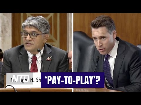Energy Department Official Speechless When Grilled by Sen. Hawley Over Appearances at Paid Events