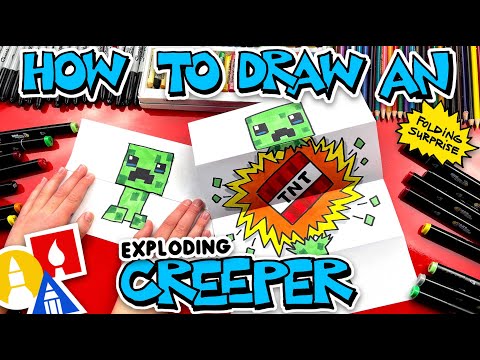 How To Draw An Exploding Creeper