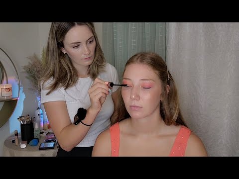 ASMR Perfectionist Hair Curling With Bright Make Up Application - Hair Perfecting & Fixing
