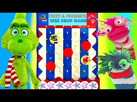 The Grinch Plays Fizzy and Phoebe Disk Drop Game