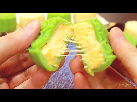 榴莲冰皮月饼食谱Durian Snowy Mooncakes Recipe|抹茶冰皮,榴莲馅,软糯不干|Matcha Snowskin, Durian Fillings, Soft won't Dry