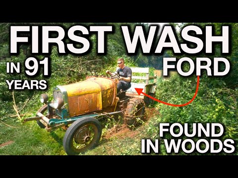First Wash in 91 Years: Ford Model A Found in Woods and Start Up!