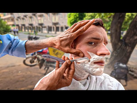 $7 Intense Street Shave in Pakistan 🇵🇰