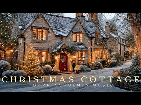 Christmas Cottage Village – Dark Academia Piano & Strings Music for Cozy Winter Nights