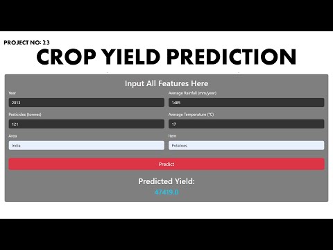 Project 23: Crop Yield Prediction Using Machine Learning | KNOWLEDGE DOCTOR