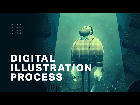 The Lumberjack - Photoshop Digital Illustration Process