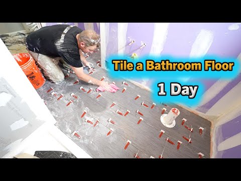 Tile a Bathroom Floor in a Day