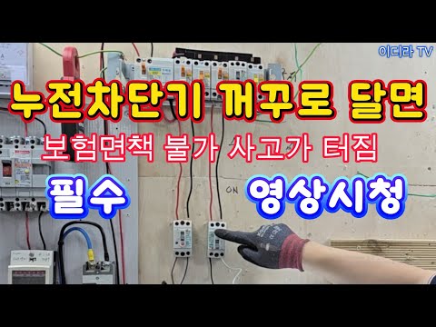 누전차단기 반대로 달면 어떠한 문제점이 있는지 심층 분석 실무 강의 #전기실무 #전기기사 #누전차단기