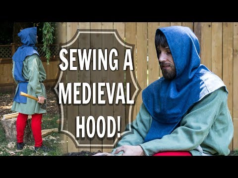 How to Sew a Medieval Men's Hood! (Last piece of the Carpenter Outfit!)