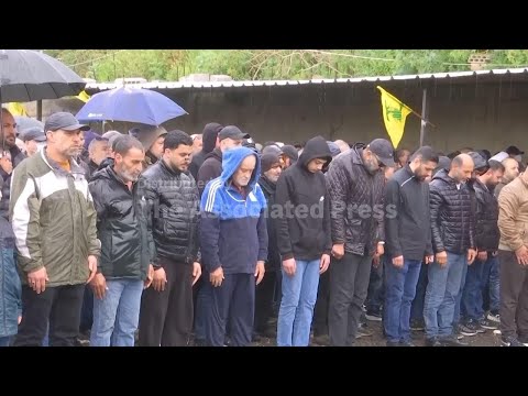 Mourners in Lebanon bury journalists killed in Israeli air strike