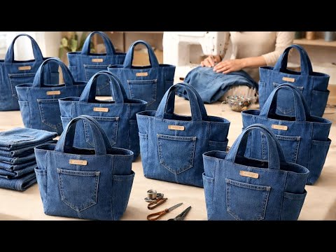 ⭐ Sew bag from old jeans in 30 minutes | Easy and without a pattern!