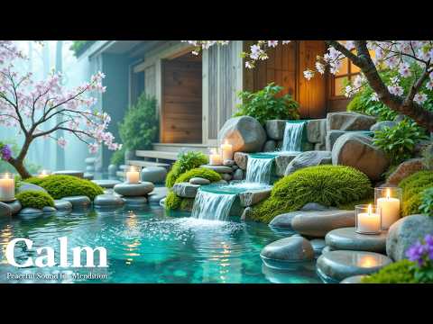 Soothing Spa Piano + Flowing Water Sounds 🌿 Stress Relief, Deep Sleep, Relax Mind and Body