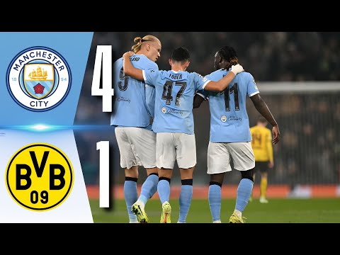 Manchester City 4 vs 1 Borussia Dortmund | HIGHLIGHTS | UEFA CHAMPIONS LEAGUE 2025-26