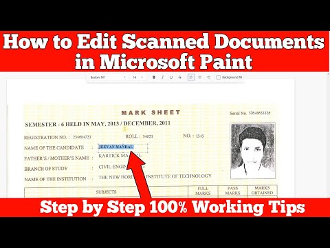 How to Edit Scanned Document in Microsoft Paint