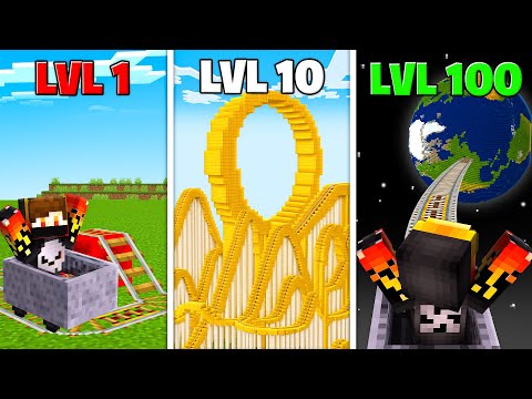 LEVEL 1 Vs LEVEL 99 MEGA RAMP IN MINECRAFT !!!!
