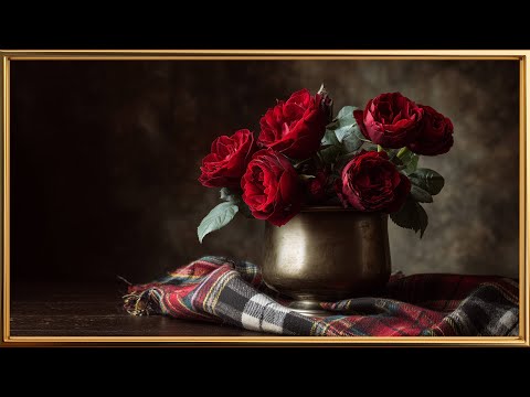 12 Christmas Flowers Still Life 4K | Winter Slideshow | Art Framed Screensaver | Art for Your TV