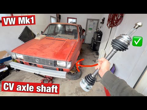 VW Golf Rabbit Mk1 CV axle shaft replacement.