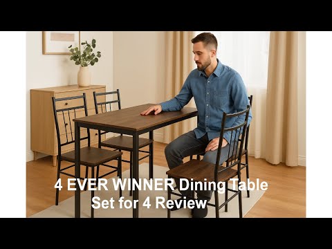 🍽️ 4 EVER WINNER Dining Table Set for 4 Review 🍽️