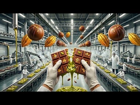 Inside The Viral Factory: Making The Famous "Dubai Chocolate Bar" (Pistachio Knafeh) 🍫💚