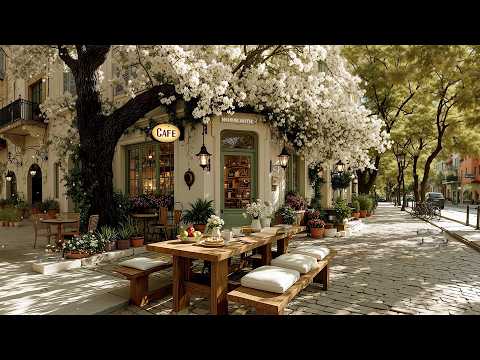 Gentle Morning Jazz 🌸 Cozy Spring Café Corner | Relaxing Jazz Playlist for a Calm & Positive Start