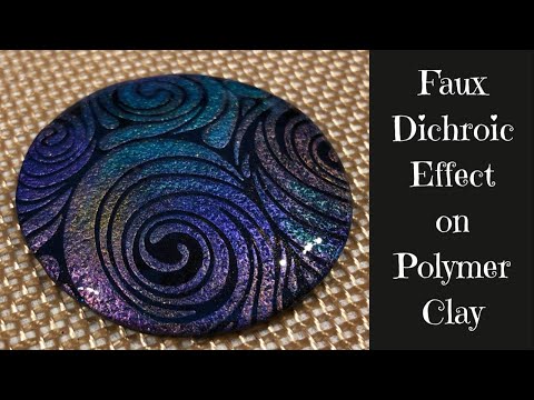 Easy Faux Dichroic Effect On Polymer Clay Tutorial