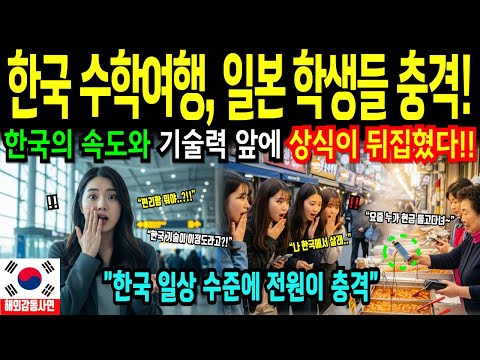 [해외감동사연] 한국 수학여행 온 일본 학생들, 도착 5분 만에 충격받은 이유